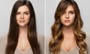 Ragazza che ha cambiato colore di capelli e le schiariture le rendono il volto più luminoso