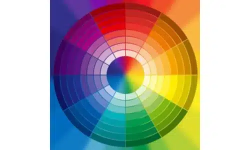 Il cerchio cromatico con tutti i colori e le loro sfumature